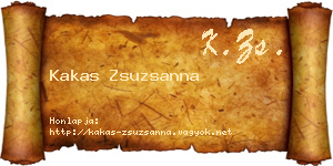 Kakas Zsuzsanna névjegykártya